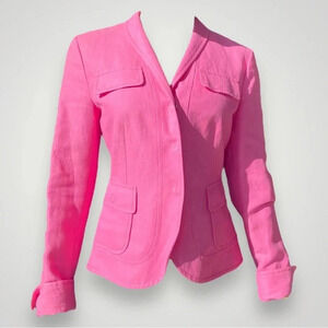 Akris Punto Pink Linen Jacket 🌸